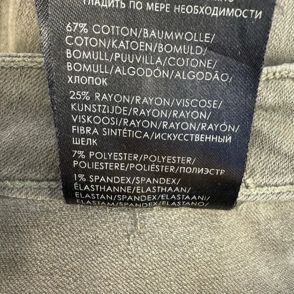 Liverpool Cargo Jeans Women's 8/29 Olive Green The Ankle Cargo Skinny Preppy - Picture 12 of 16